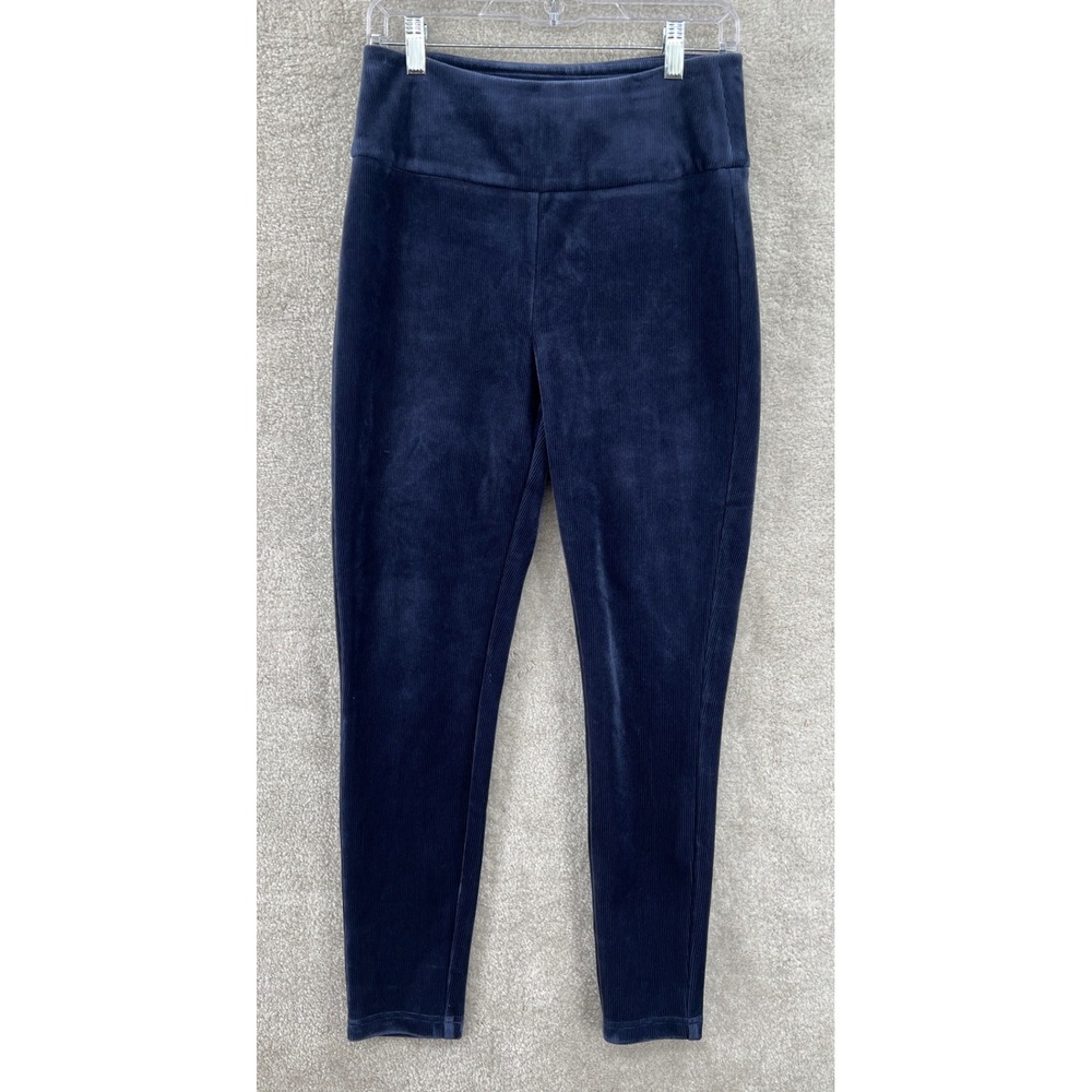 Wonderly Studio Soft High Waist Corduroy Velour Leggings Size M Navy Comfy